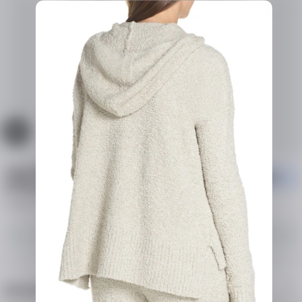 UGG Fluffy Soft Cozy Pullover Hoodie Side Slits Light Gray Size XL Women’s
